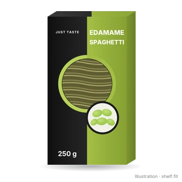 Illustration: Packung Just Taste Bio Edamame Spaghetti, 250 g
