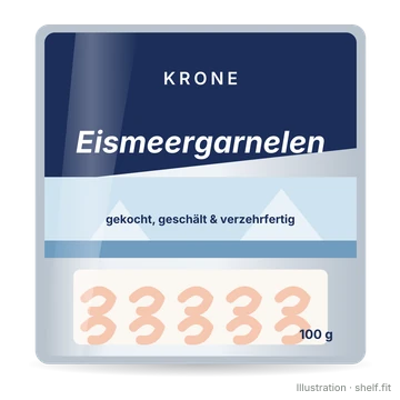 Illustration: Eismeergarnelen, gekocht & geschält