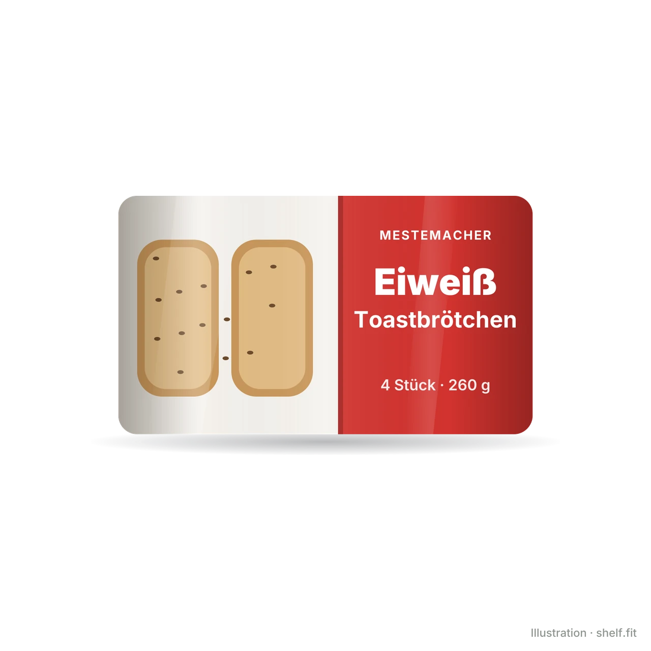 Illustration: Eiweiß Toastbrötchen