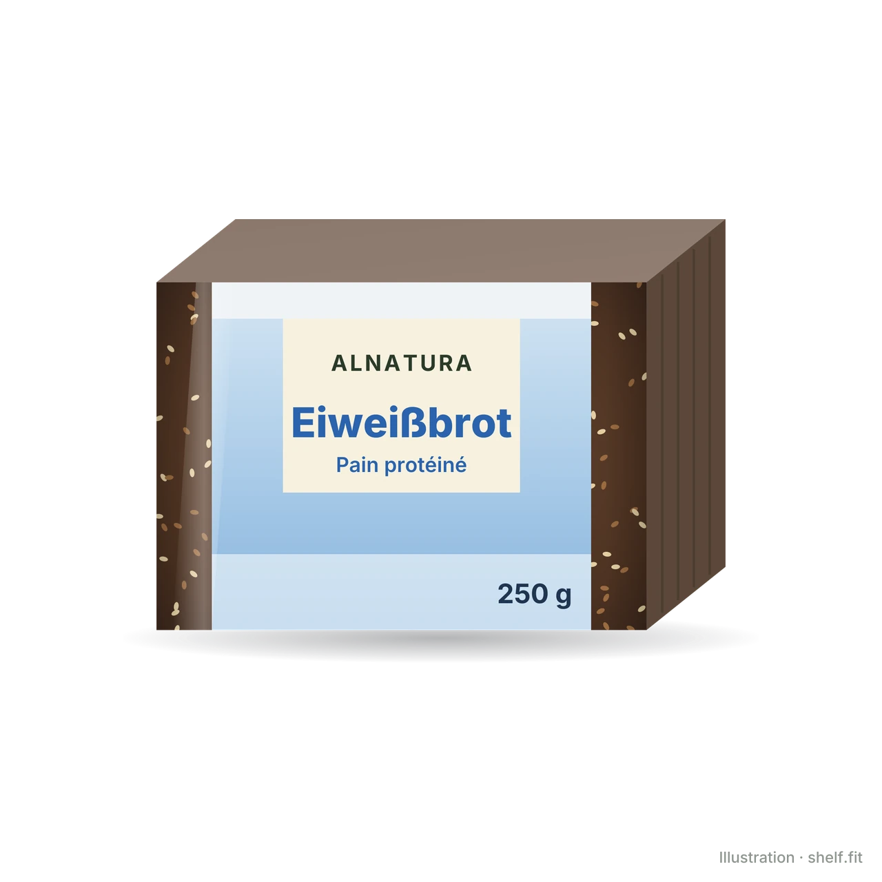 Illustration: Packung Alnatura Eiweißbrot, geschnitten, 250 g