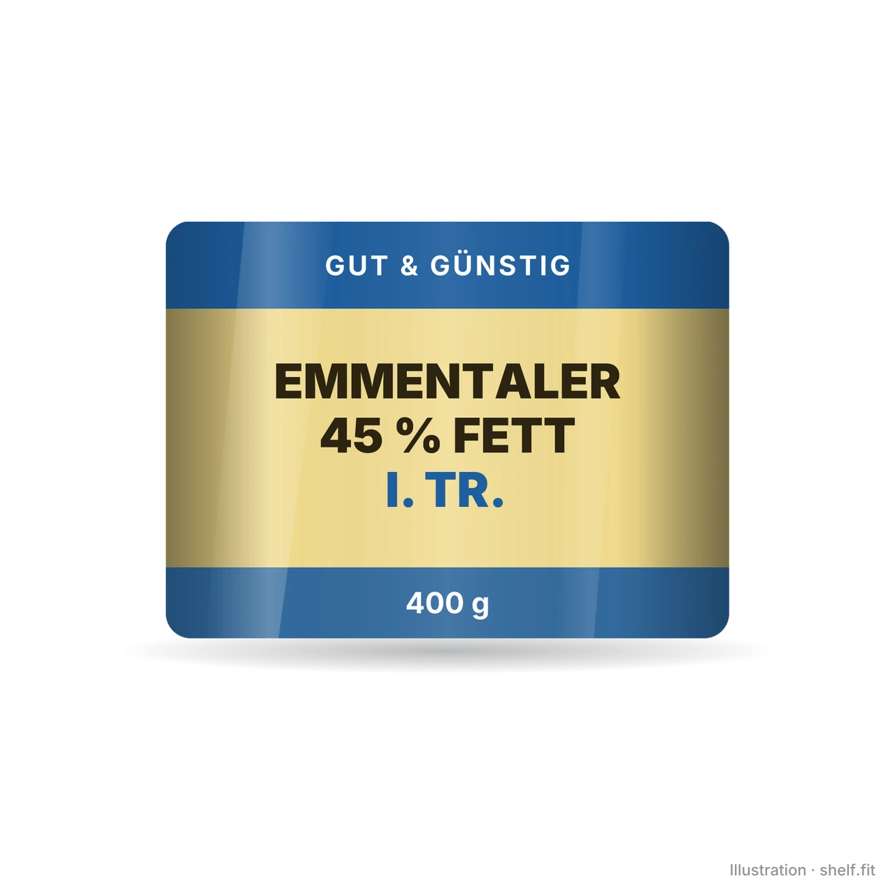 Illustration: Emmentaler 45 % Fett i. Tr.