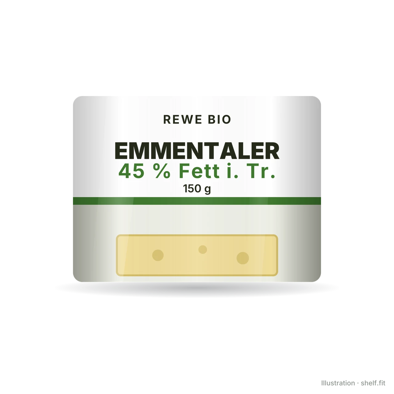 Illustration: Emmentaler 45 % Fett i. Tr.