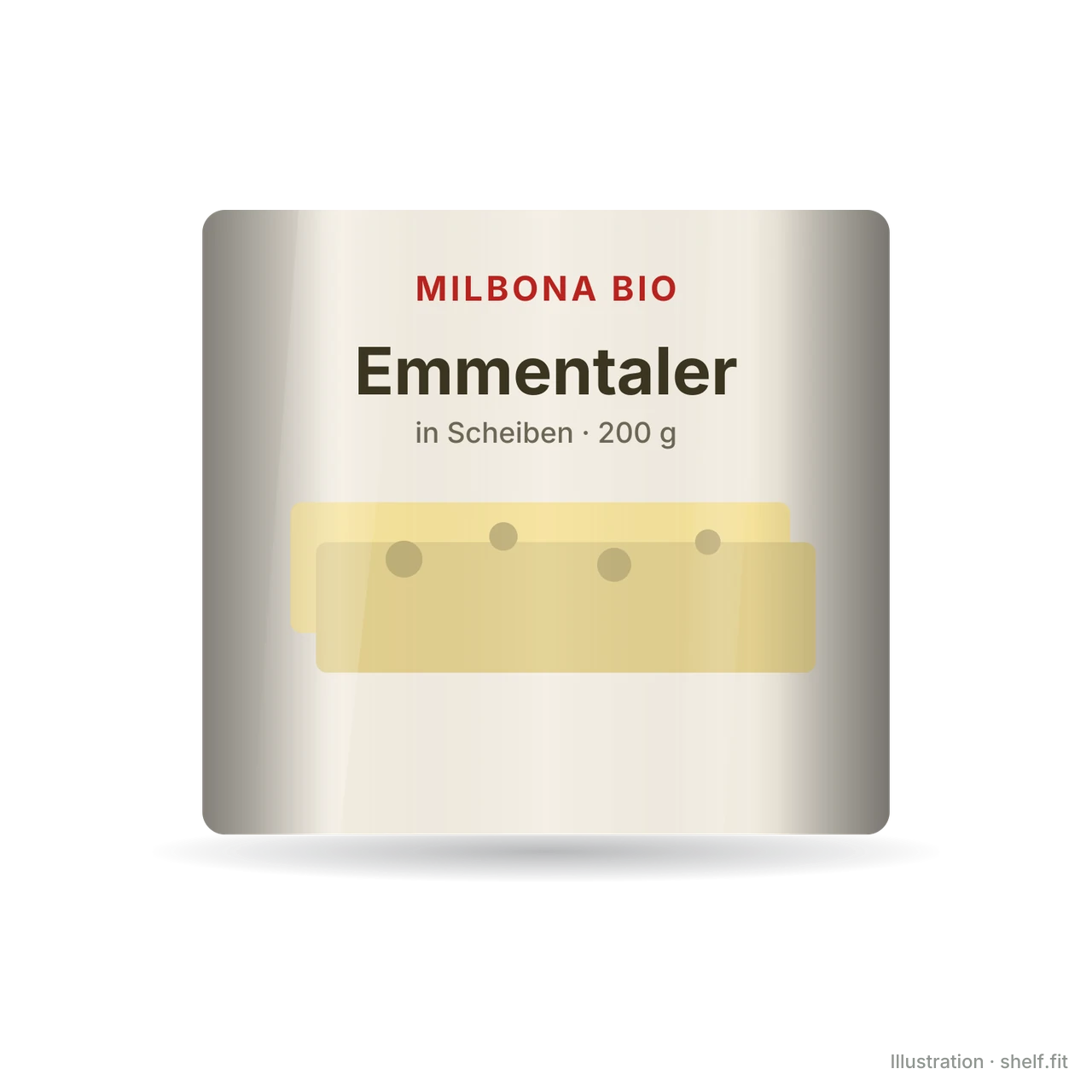 Illustration: Bio Emmentaler in Scheiben
