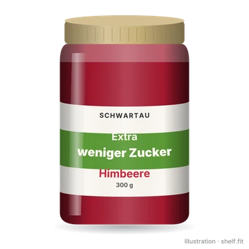 Illustration: Extra weniger Zucker Himbeere