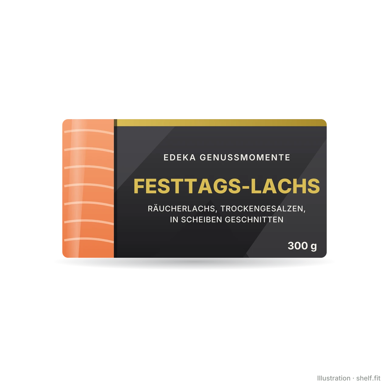 Illustration: EDEKA Genussmomente festive smoked salmon pack, 300 g