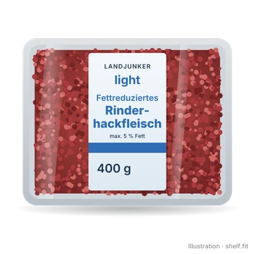 Illustration: Landjunker light reduced-fat minced beef tray, 400 g