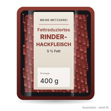 Illustration: Schale meine Metzgerei Fettreduziertes Rinderhackfleisch, 400 g