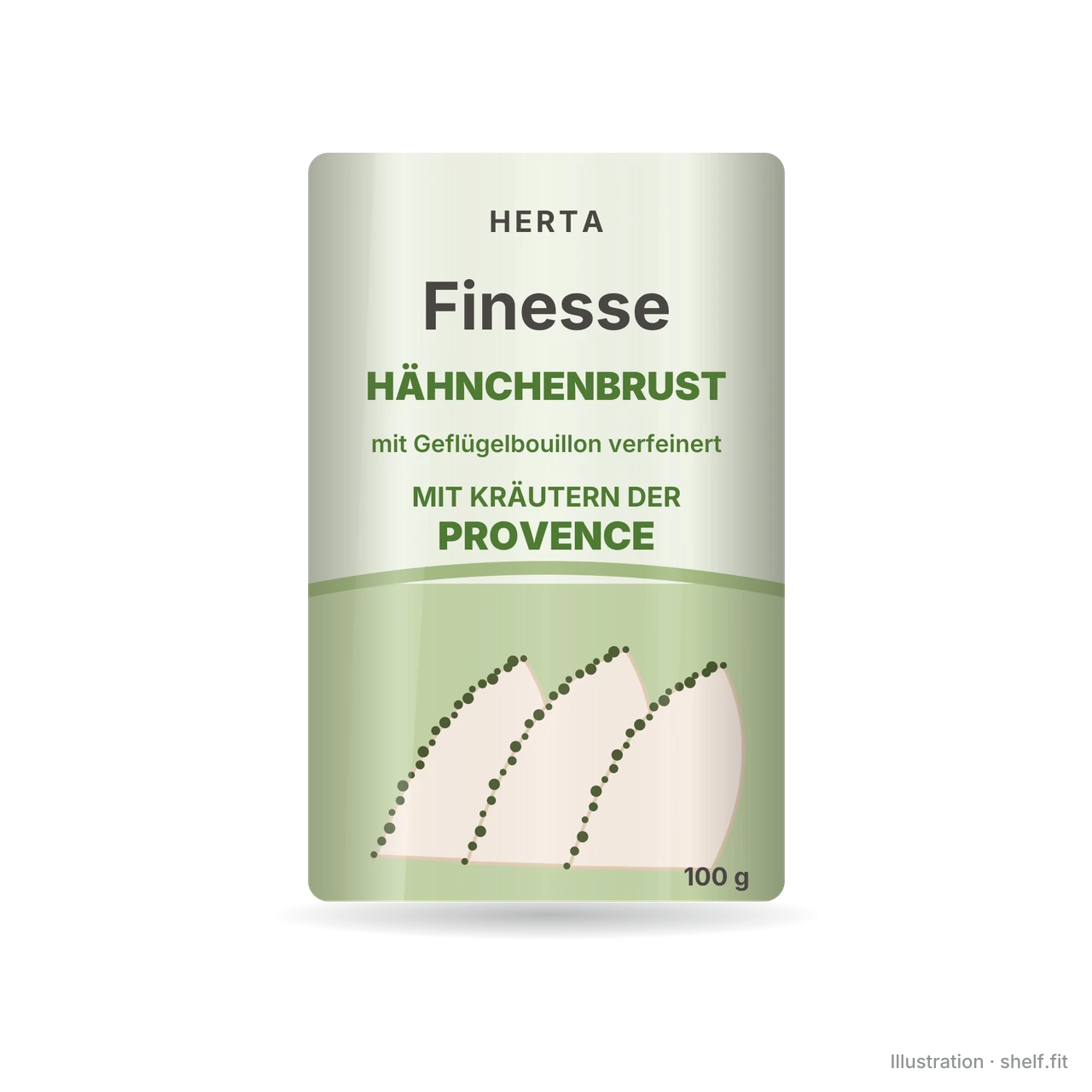 Illustration: Herta Finesse Chicken Breast with Herbes de Provence pack, 100 g