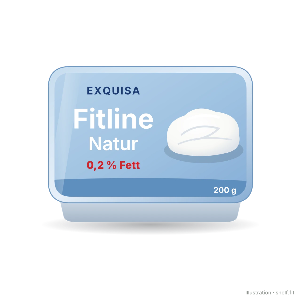 Illustration: Schale Exquisa Fitline Natur Frischkäse 0,2 % Fett, 200 g