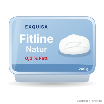 Illustration: Schale Exquisa Fitline Natur Frischkäse 0,2 % Fett, 200 g