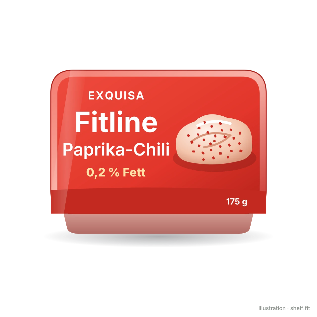 Illustration: Schale Exquisa Fitline Paprika-Chili Frischkäse 0,2 % Fett, 175 g