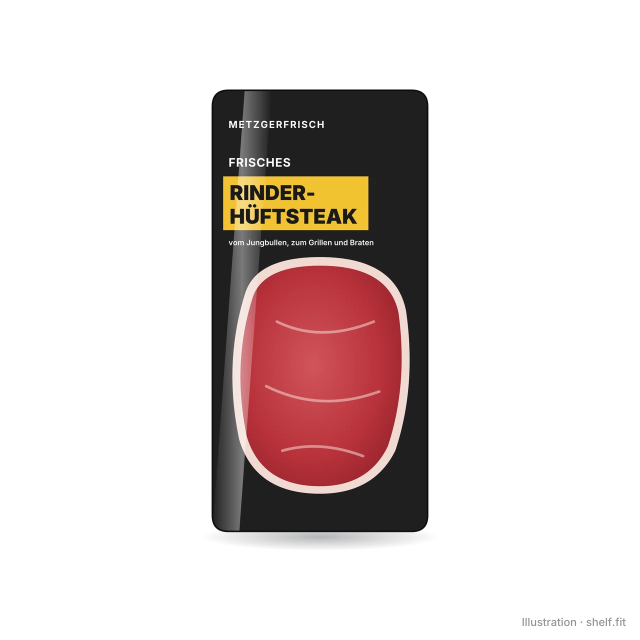 Illustration: Frisches Rinder-Hüftsteak