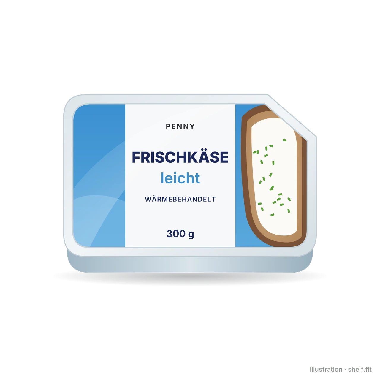 Illustration: Becher Penny Frischkäse leicht, 300-g-Becher