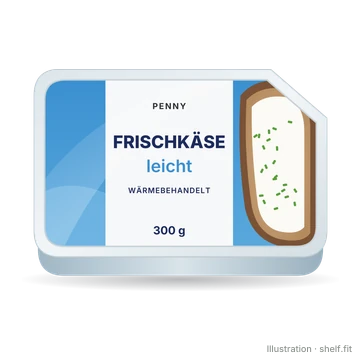 Illustration: Becher Penny Frischkäse leicht, 300-g-Becher