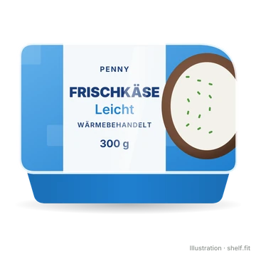Illustration: Becher Penny Frischkäse Leicht, 300-g-Becher