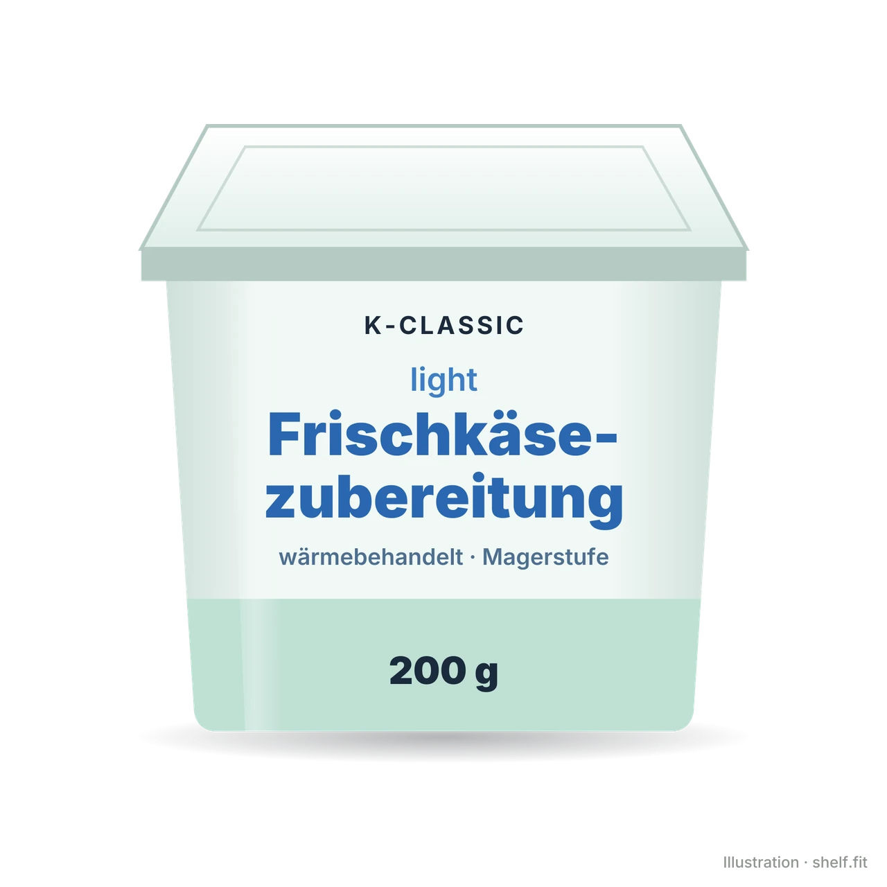 Illustration: Frischkäsezubereitung light, Magerstufe