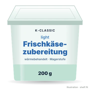 Illustration: Frischkäsezubereitung light, Magerstufe
