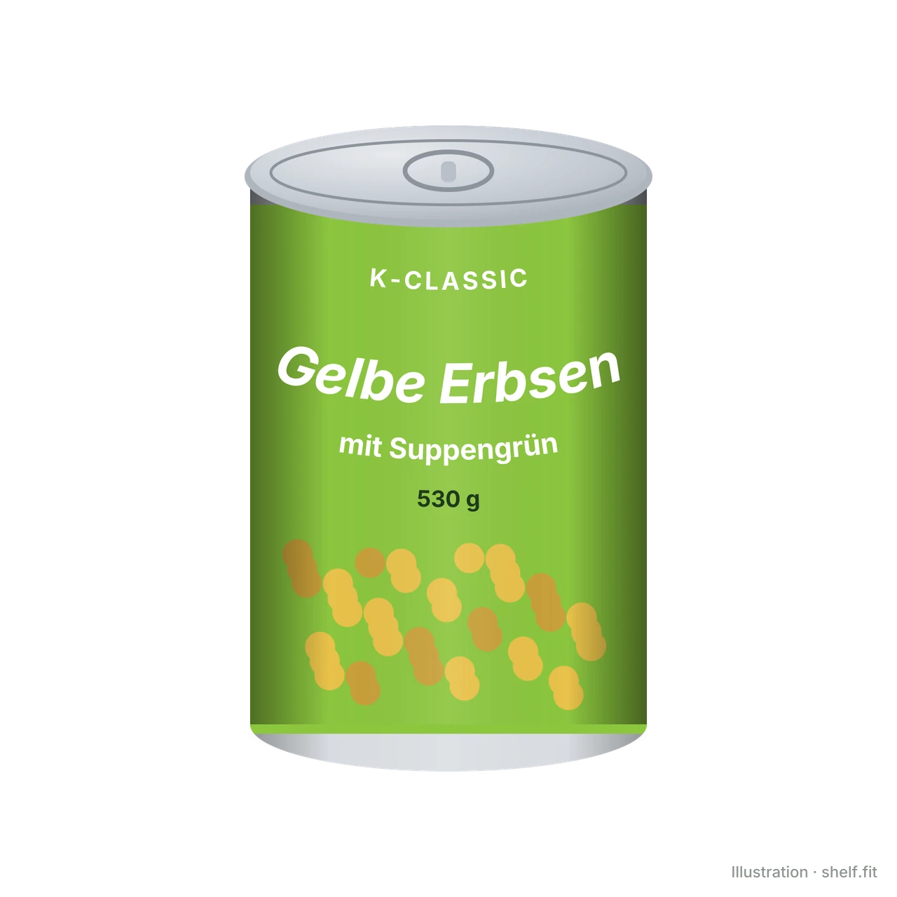 Illustration: Gelbe Erbsen mit Suppengrün