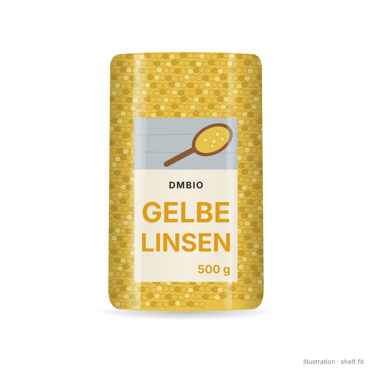 Illustration: Packung dmBio Gelbe Linsen, 500-g-Packung