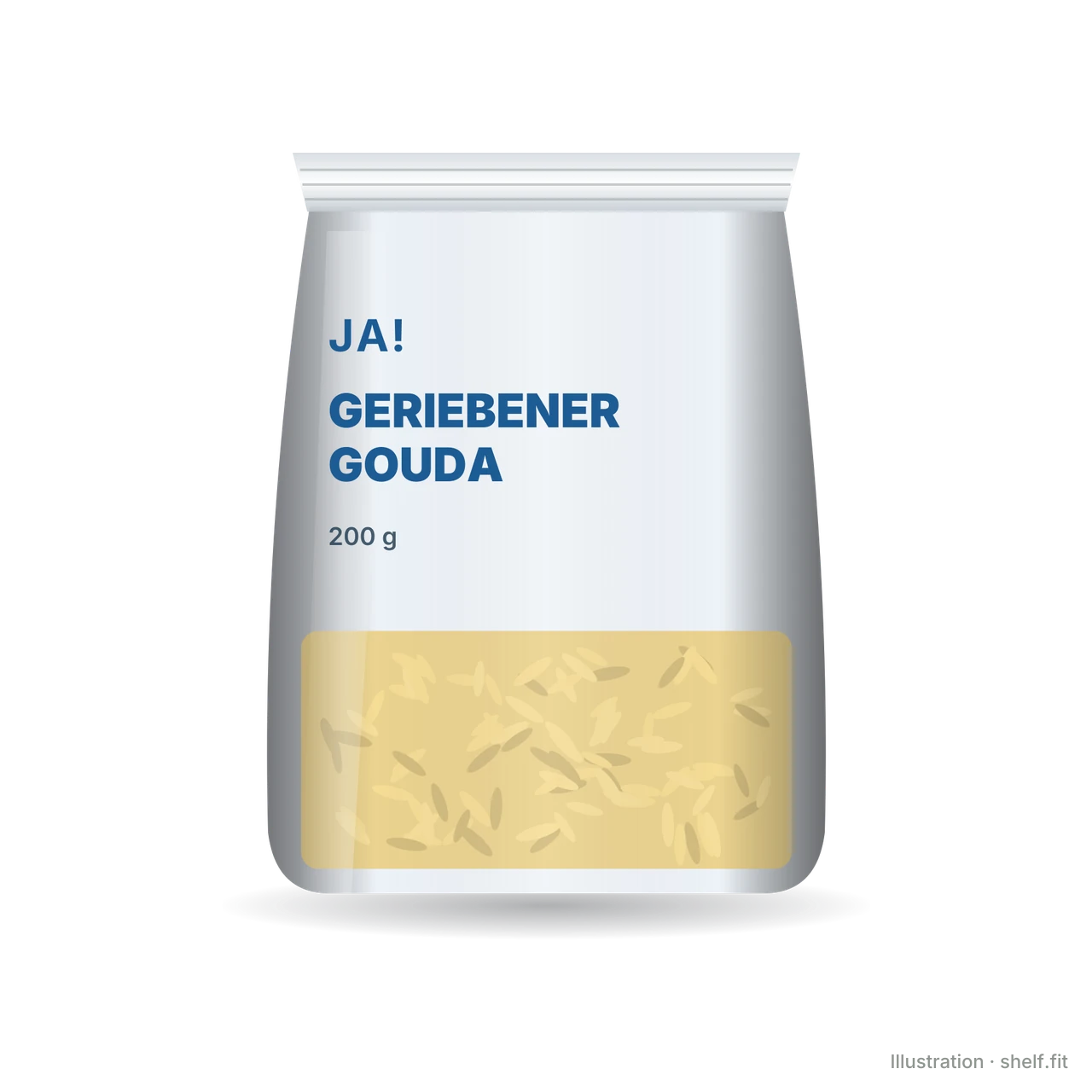 Illustration: Geriebener Gouda