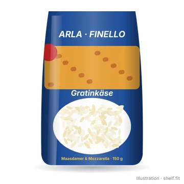 Illustration: Finello Gratinkäse, gerieben