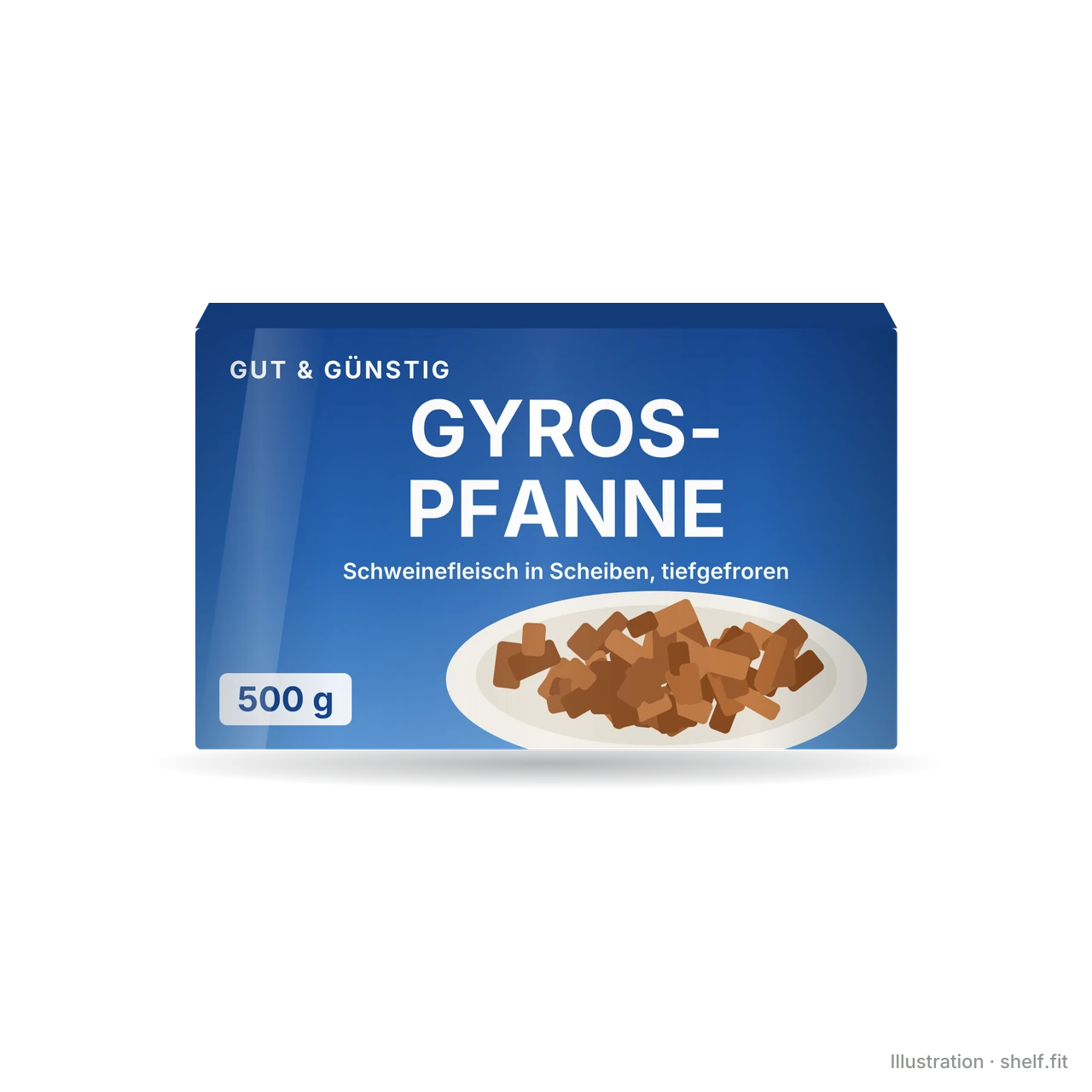 Illustration: Packung Gut & Günstig Gyros Pfanne, 500 g