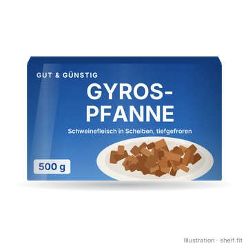 Illustration: Packung Gut & Günstig Gyros Pfanne, 500 g