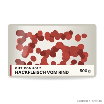 Illustration: Hackfleisch frisch vom Rind