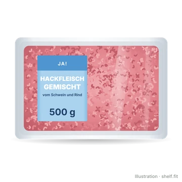 Illustration: Pack of ja! mixed minced meat, 500 g