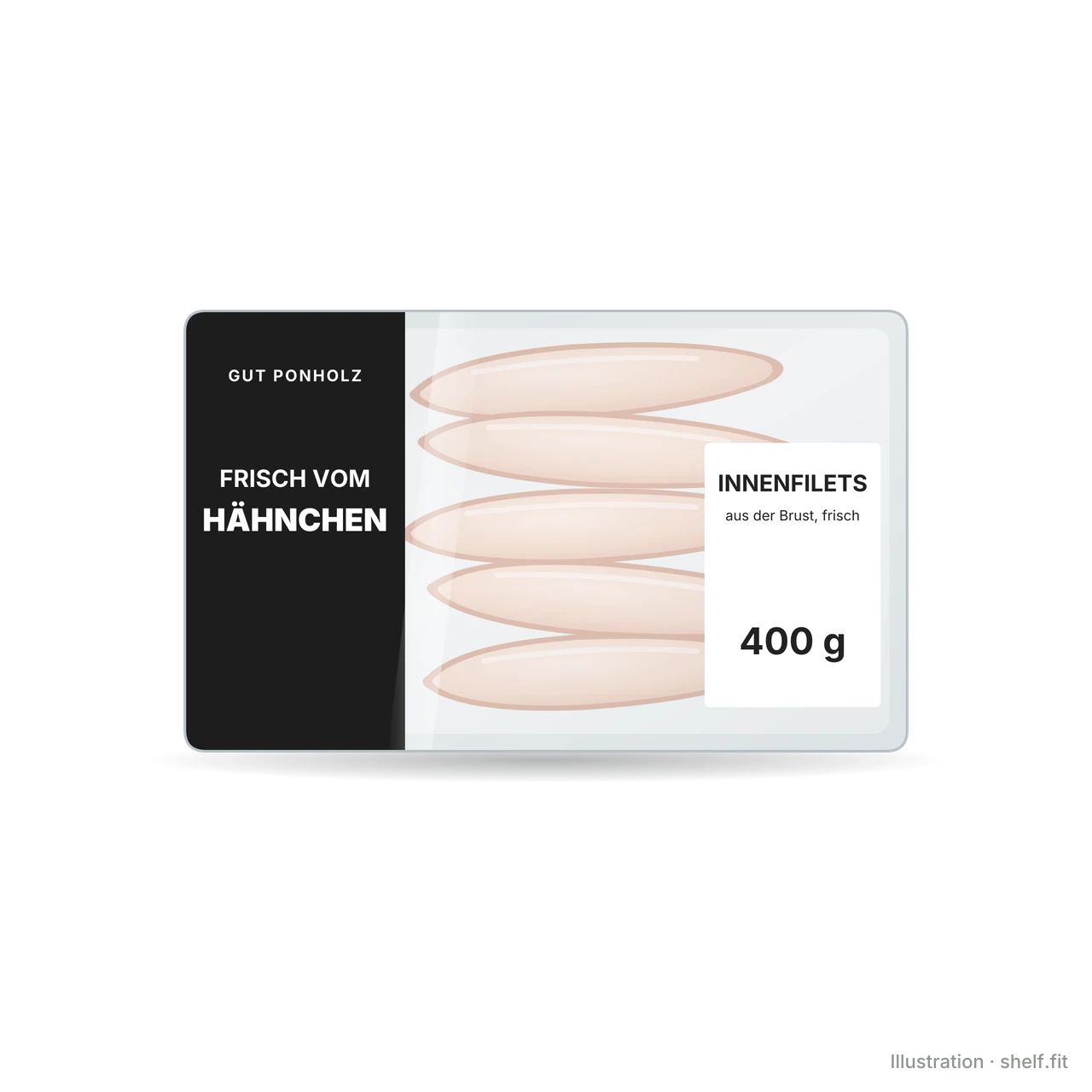 Illustration: Schale Gut Ponholz Hähnchen-Innenfilets, 400 g