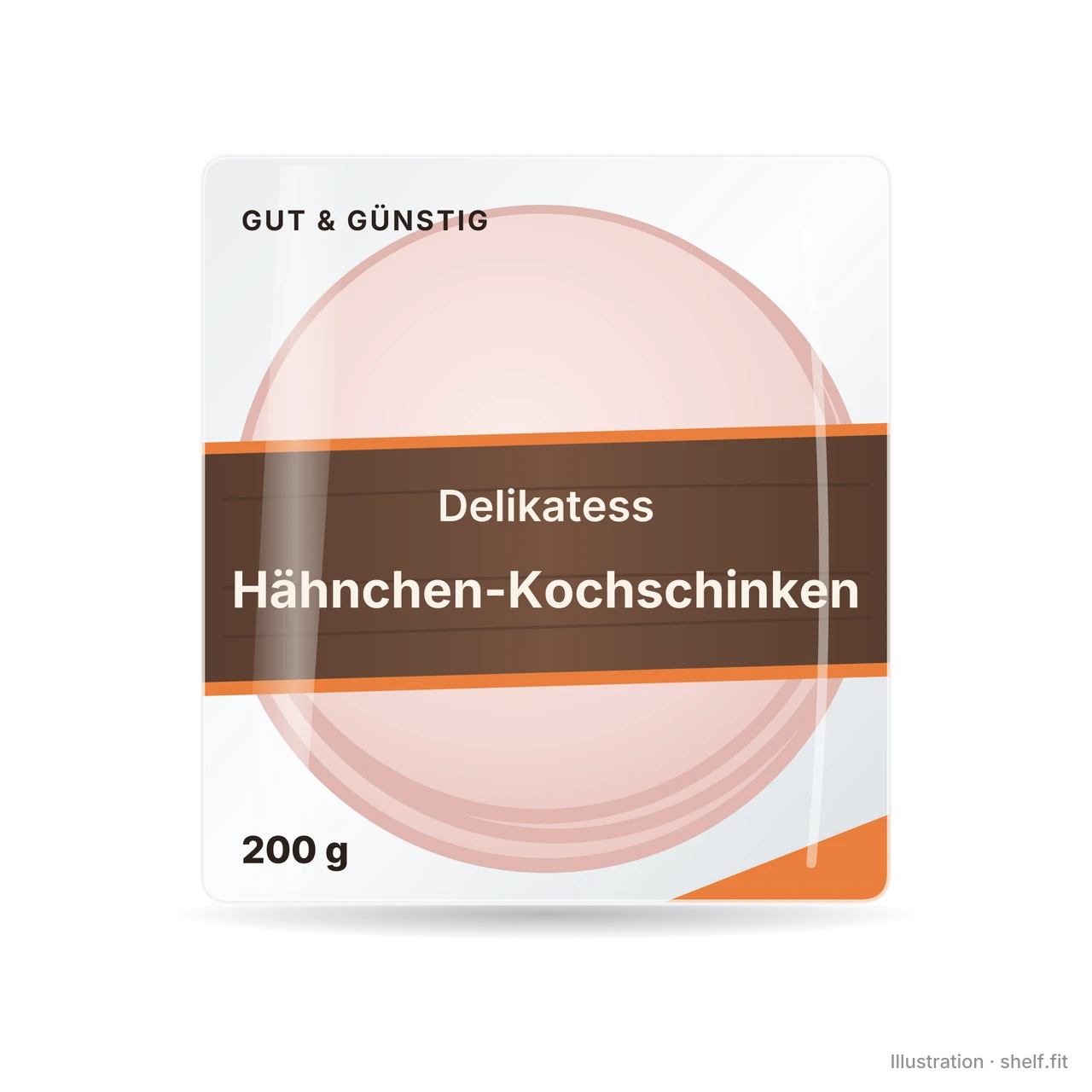 Illustration: Gut & Günstig Premium Cooked Chicken Ham pack, 200 g