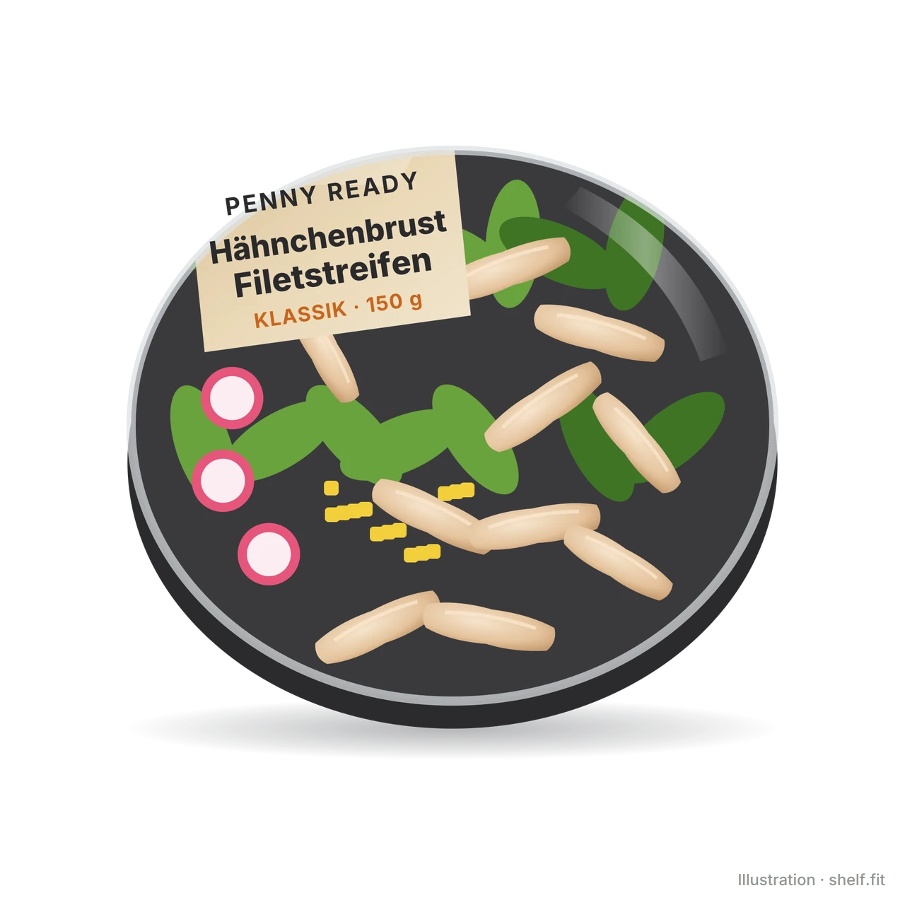 Illustration: Hähnchenbrust Filetstreifen Klassik