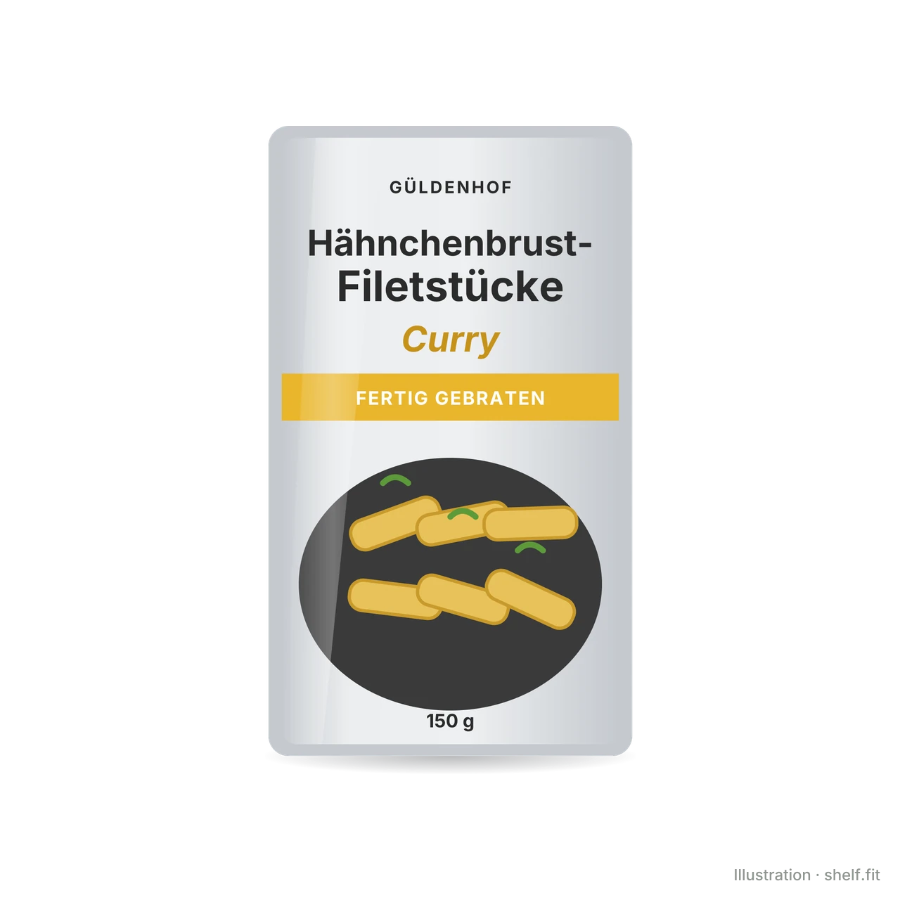 Illustration: Güldenhof Chicken Breast Fillet Pieces, Curry tray, 150 g