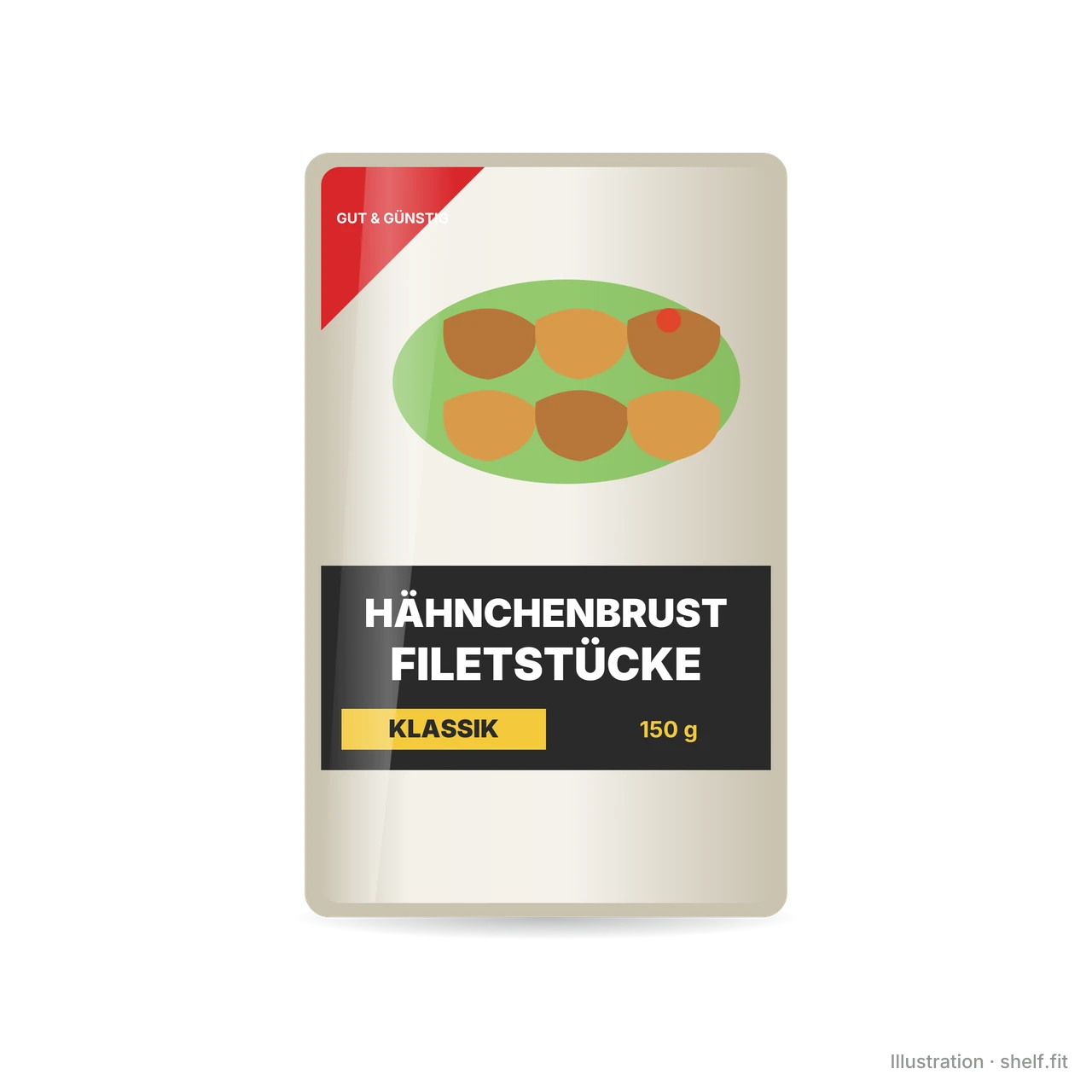 Illustration: Hähnchenbrust Filetstücke Klassik