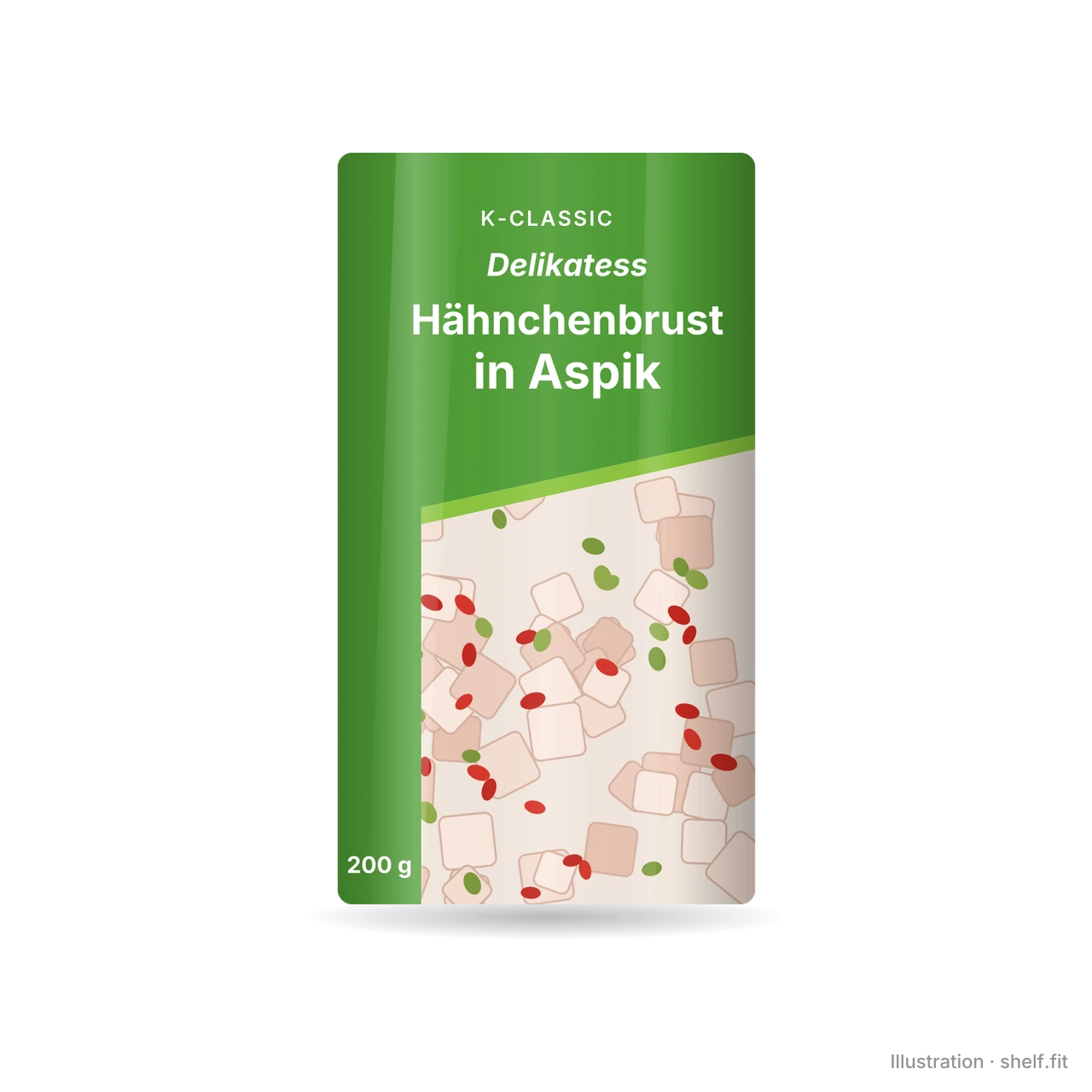 Illustration: Vakuumpackung K-Classic Delikatess Hähnchenbrust in Aspik, 200 g