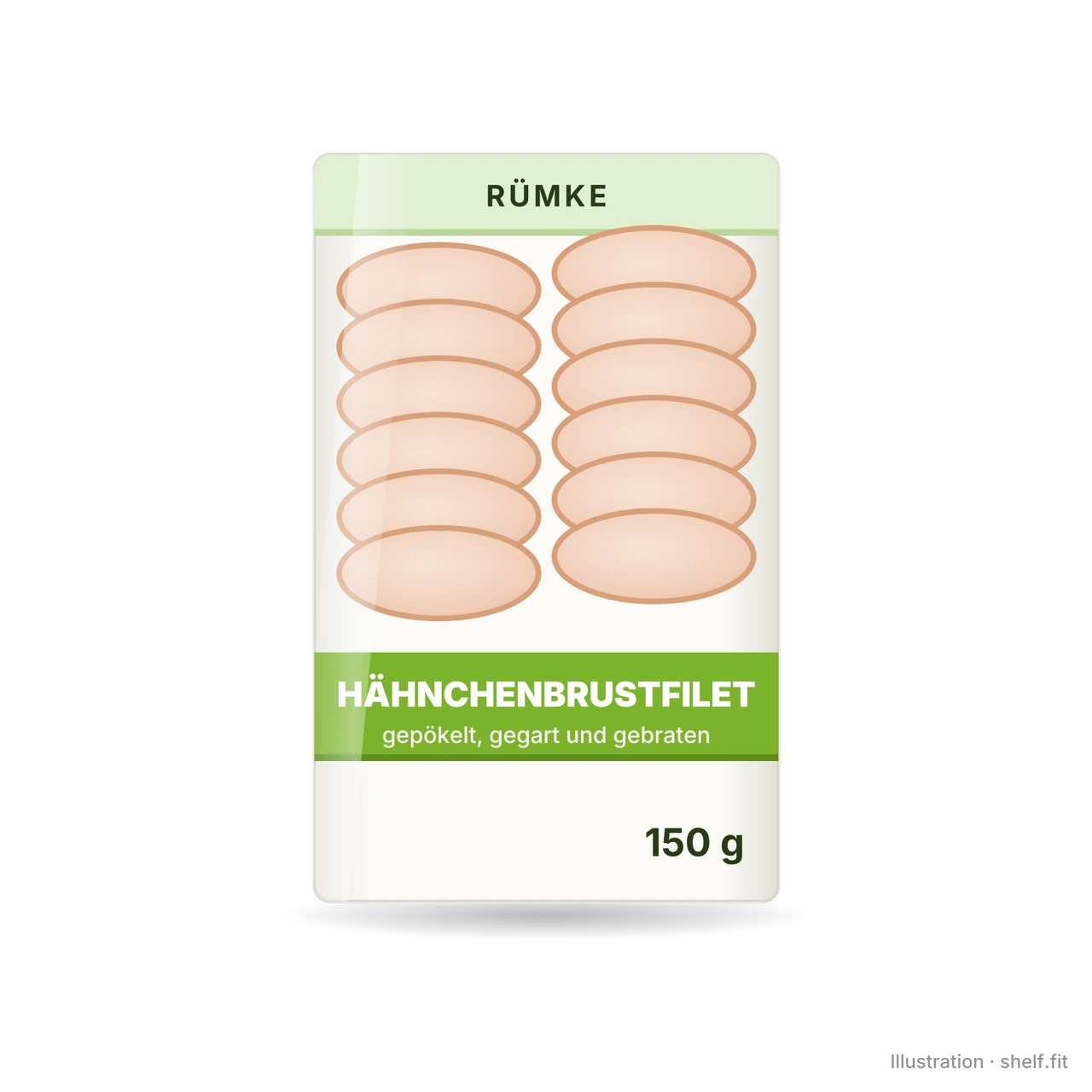 Illustration: Packung Rümke Hähnchenbrustfilet, 150 g