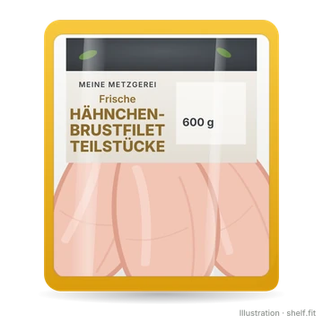 Illustration: Schale meine Metzgerei Frisches Hähnchenbrustfilet Teilstück, 600 g