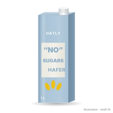 Illustration: Packung Oatly Haferdrink Ohne Zucker, 1 l