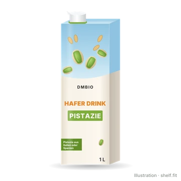 Illustration: Packung dmBio Haferdrink Pistazie, 1 l