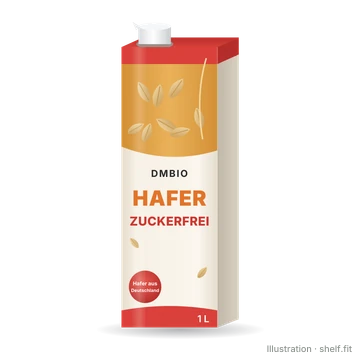 Illustration: Packung dmBio Haferdrink Zuckerfrei, 1 l