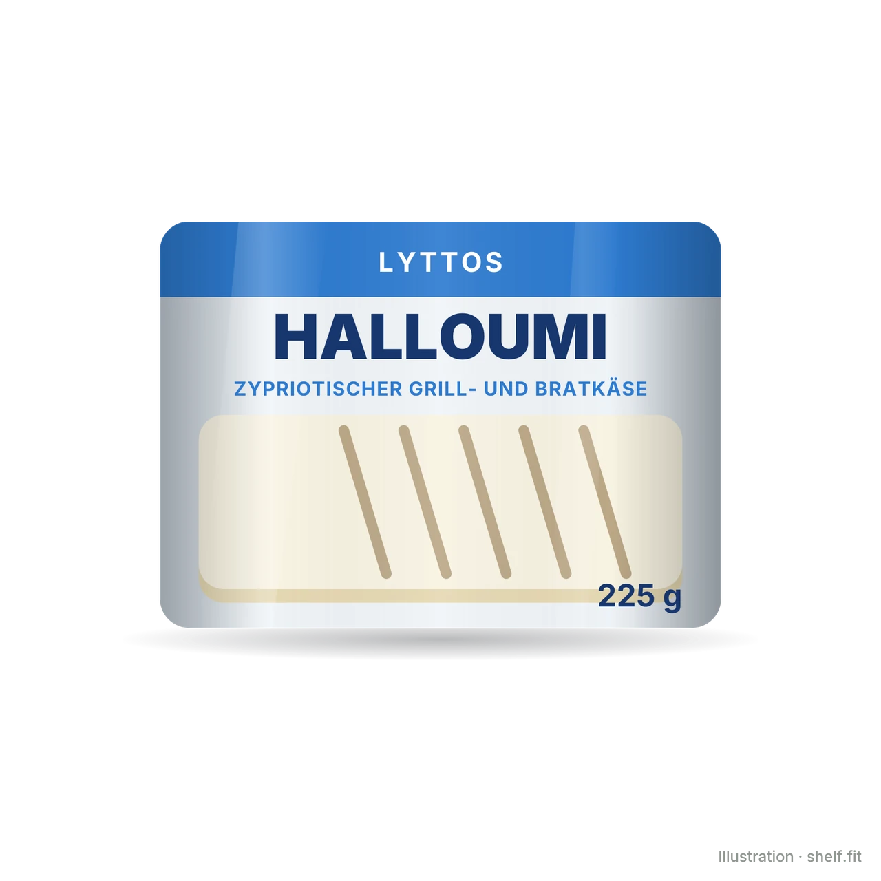 Illustration: Vakuumpackung Lyttos Halloumi, 225 g