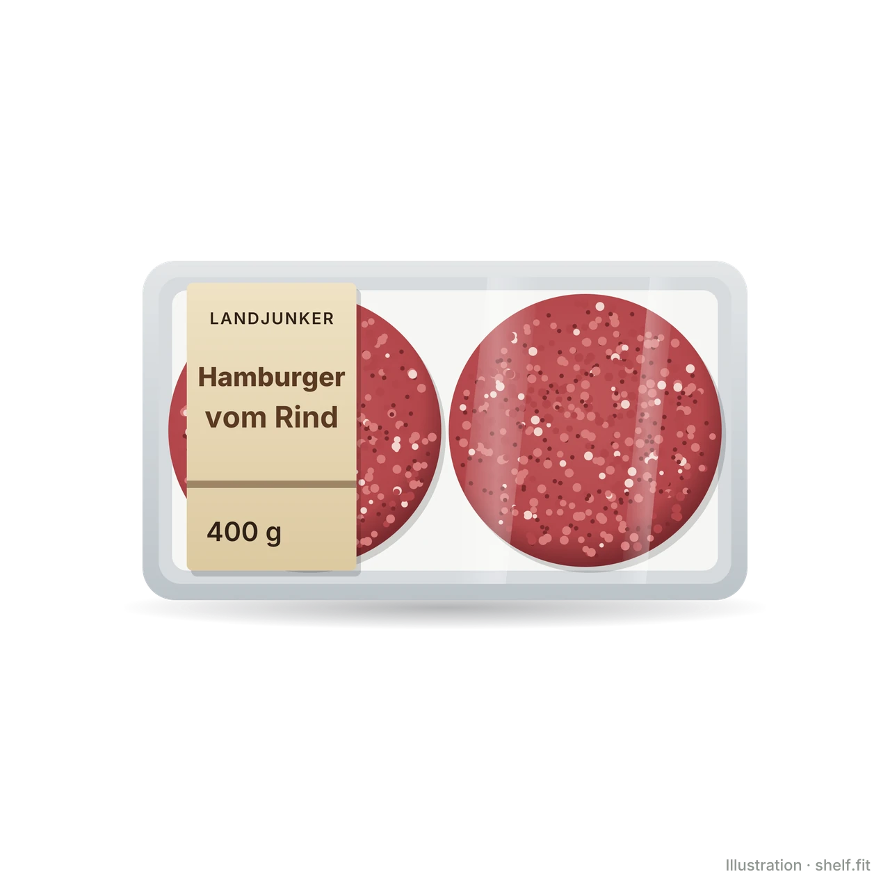 Illustration: Schale Landjunker Hamburger vom Rind, 400 g