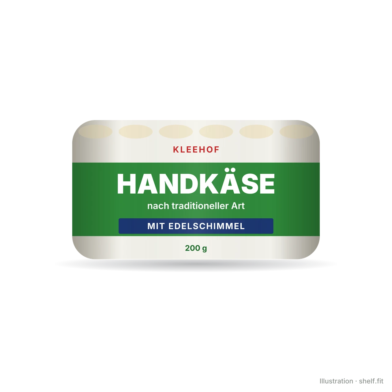 Illustration: Handkäse mit Edelschimmel