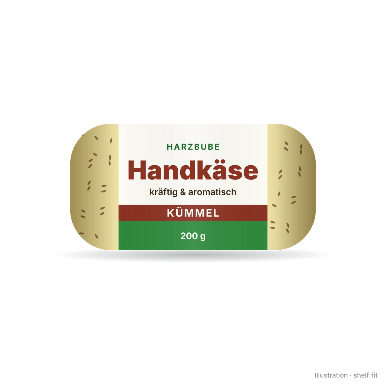 Illustration: Harzbube hand cheese with caraway roll, 200 g