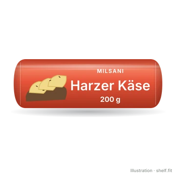 Illustration: Packung Milsani Harzer Käse, 200 g