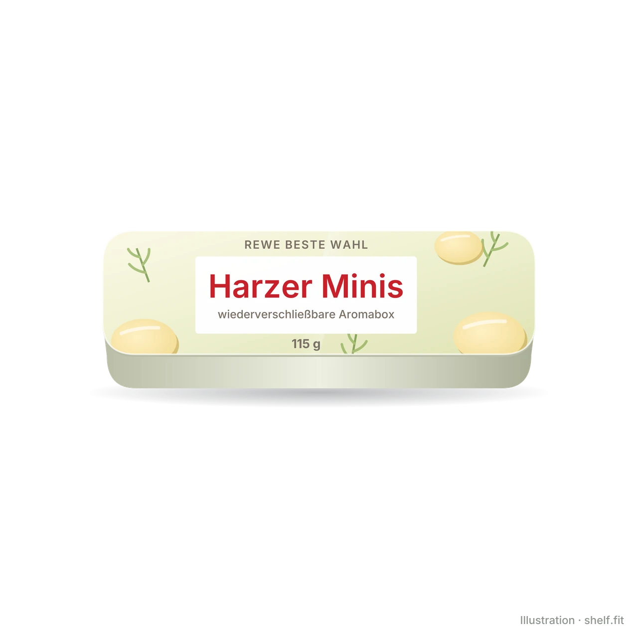Illustration: Aromabox REWE Beste Wahl Harzer Minis, 115 g