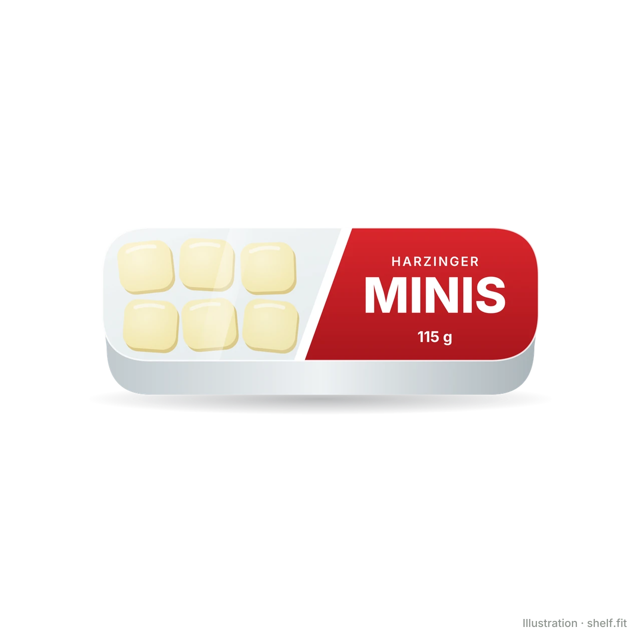 Illustration: Packung Harzinger Minis, 115 g