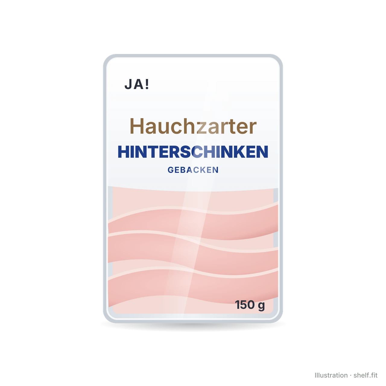 Illustration: ja! wafer-thin baked cooked ham pack, 150 g