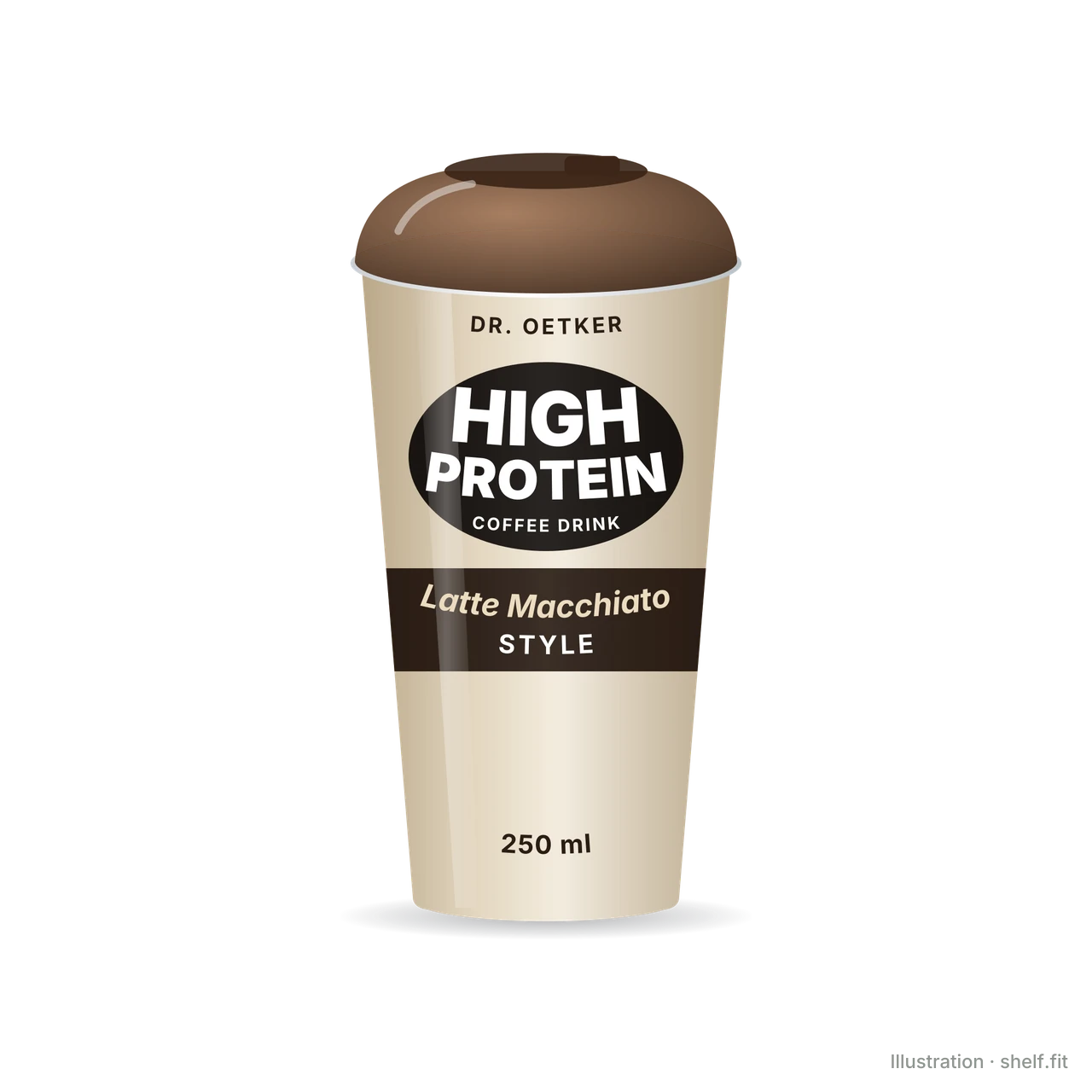 Illustration: High Protein Coffee Drink Latte Macchiato Style