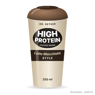Illustration: High Protein Coffee Drink Latte Macchiato Style